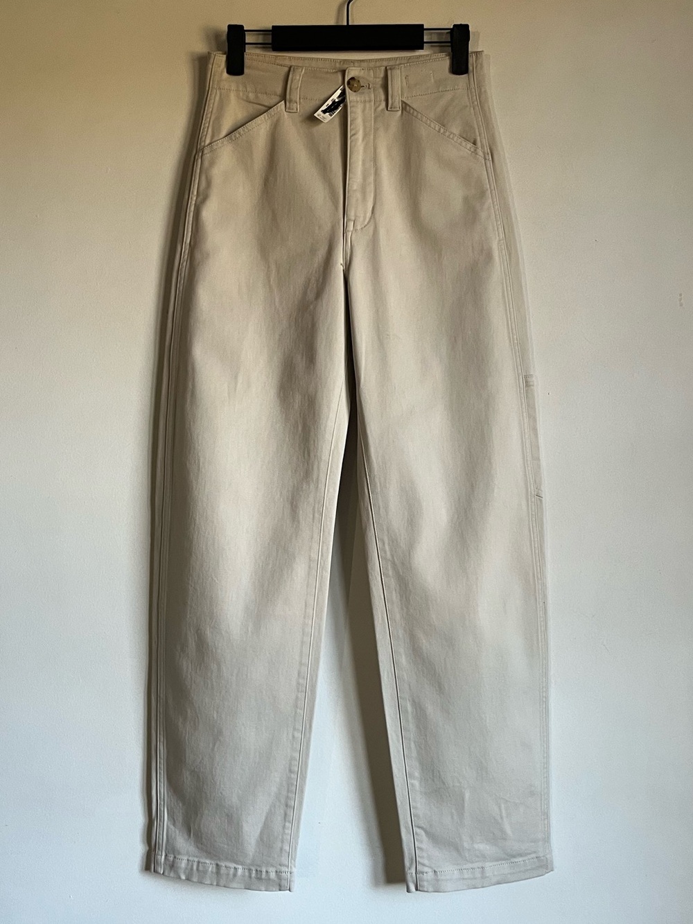 NWT Madewell Balloon Pant in Form Grey Khaki Cream Size 24 Barrel Leg $138 NW467 - Picture 2 of 15